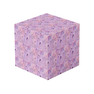 pink and purple unicorn and stars pattern cube