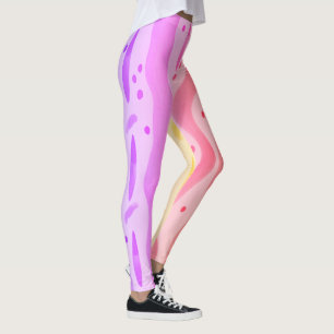 Pink And Purple Watercolour Art Leggings