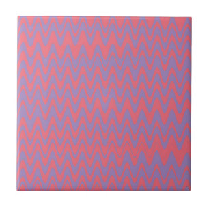 Pink and purple wavey pattern tile