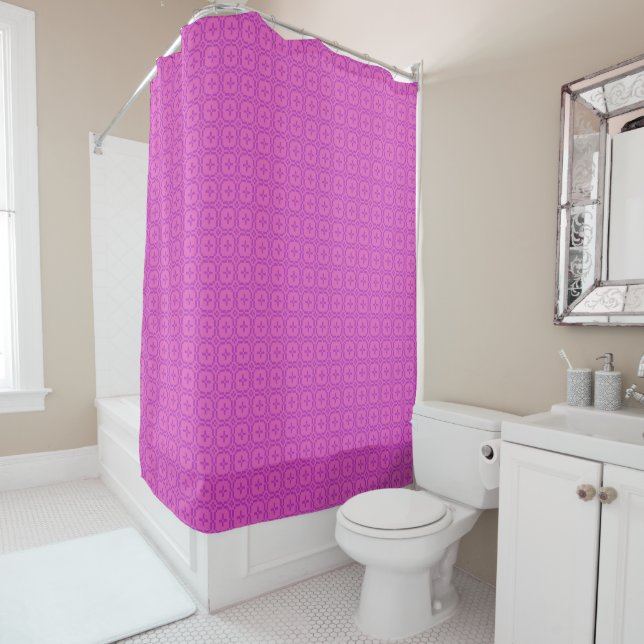 Pink and Purple Welsh Faux Tapestry Pattern (In Situ)