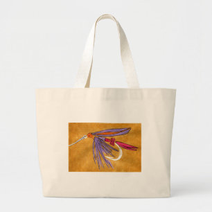 "Pink and Purple" Wet Fly Jumbo Tote