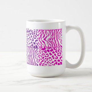 Pink and Purple Wild Animal Patterns Coffee Mug