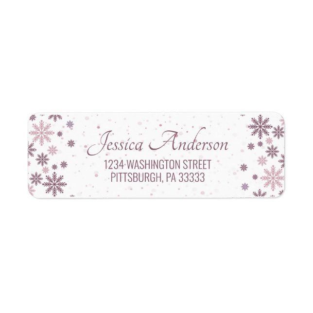 Pink and Purple Winter Snowflakes Return (Front)