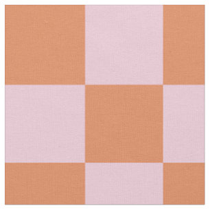 Pink and Red Chequered Pattern Fabric