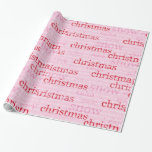 Pink and Red Christmas and Snow Words Holiday Wrapping Paper<br><div class="desc">Pink and Red Christmas and Snow Words Holiday Wrapping Paper. Check out our full collection of holiday gifts and goodies in our store LaBebbaDesigns! Don't forget to visit our website,  www.LaBebbaDesigns.com!</div>