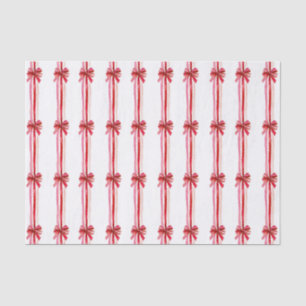 Pink and Red Christmas Bows Tissue Paper