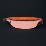 Pink and Red Color Block Personalized Name Fanny Pack<br><div class="desc">The perfect bridesmaid gift! Pink and red color block bum bag with optional personalization to match the bachelorette party collection!</div>