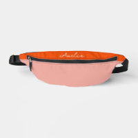 Pink and Red Colour Block Personalized Name