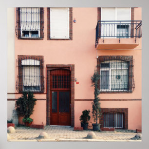 PINK AND RED CONCRETE BUILDING POSTER