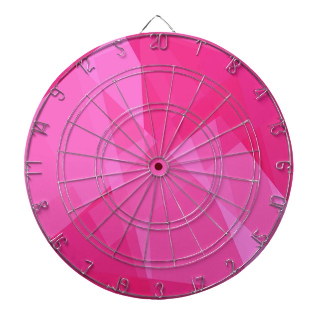 Pink and red cubism art dartboard (Front)