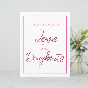 Pink and Red Doughnut Sign