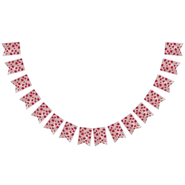 Pink and Red Flowers - Floral Bunting Flags (All)