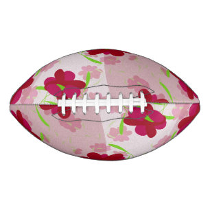 Pink and Red Flowers - Floral Football