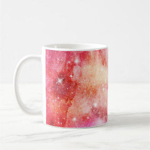 Pink And Red Galaxy Pattern Coffee Mug
