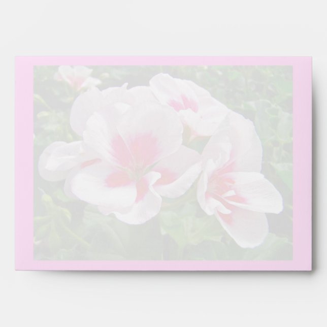 Pink and Red Geranium Floral Envelopes (Front)
