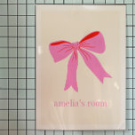 Pink and Red Girly Coquette Bow Personalized Name Poster<br><div class="desc">Add a touch of charm to your space with this Pink and Red Girly Coquette Bow Personalized Name Poster. Featuring a playful bow design in soft pink and vibrant red hues, this poster brings a sweet, feminine vibe to any room. Perfect for adding a personalized touch to bedrooms, offices, or...</div>
