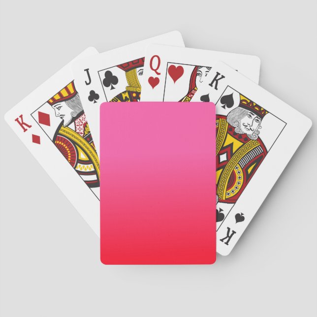 Pink and Red Gradient Playing Cards (Back)