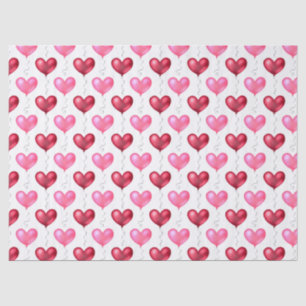 Pink and Red Hearts Valentine's Day Love Tissue Paper