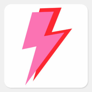 Pink and Red Lightning Sticker