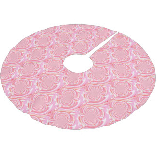 Pink and Red Modern Fractal Design Brushed Polyester Tree Skirt