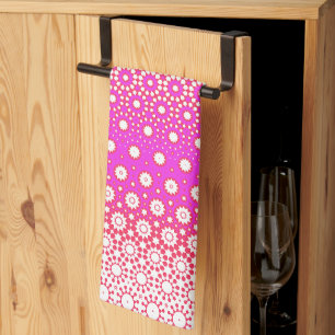 Pink and Red Mosaic Kitchen Towel