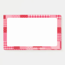 Pink and red patchwork personalized