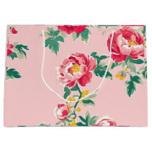 Pink and Red Peony Chinoiserie Floral