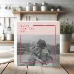 Pink and Red Photo Mother's Day Gift Wooden Box Sign<br><div class="desc">Show your appreciation for Mom with this personalized Pink and Red Photo Mother's Day Gift! Customize this special item with a cherished photo that captures your fondest memories together. Whether it's a family portrait, a candid moment, or a favourite snapshot, this thoughtful gift is sure to warm her heart. The...</div>