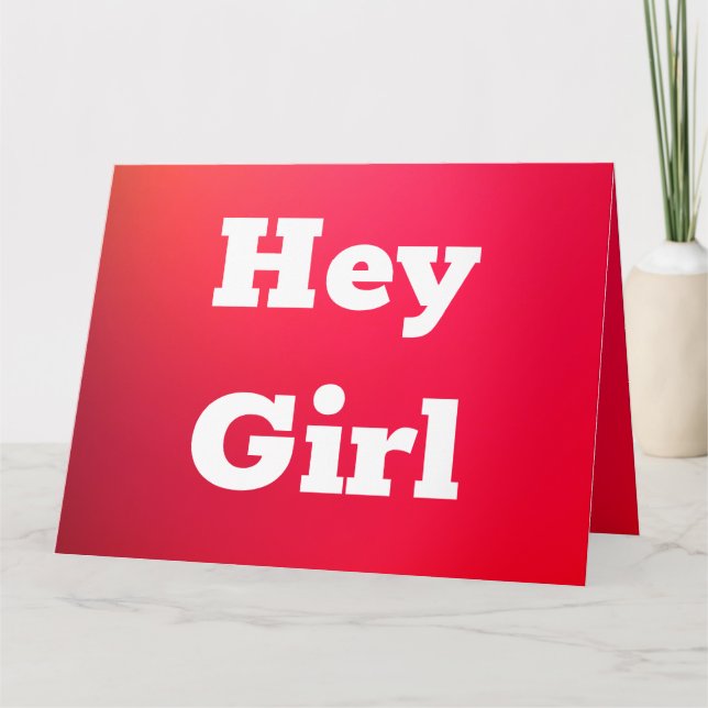 Pink And Red Rainbow Styling Card (Front)