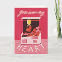 Pink and Red Retro Arcade Carte Saint-Valentin