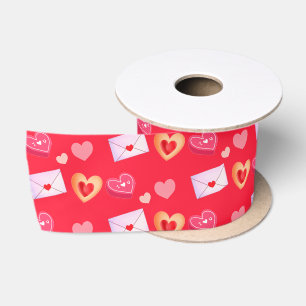 Pink And Red Valentine's Day Treats & Love Letter Satin Ribbon