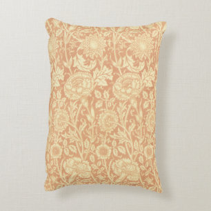 Pink and Rose by William Morris, Vintage Flowers Accent Pillow