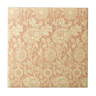 Pink and Rose by William Morris, Vintage Flowers Tile