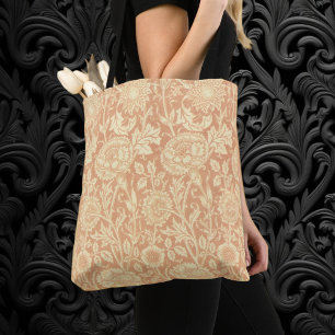 Pink and Rose by William Morris, Vintage Flowers Tote Bag