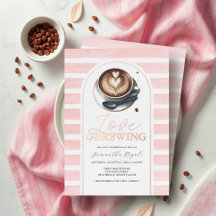 Pink and Rose Gold Coffee Bridal Shower Theme