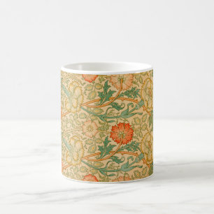 Pink and Rose Pattern (by William Morris) Coffee Mug