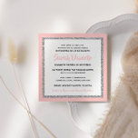 Pink and Silver Bat Mitzvah Invitation<br><div class="desc">This trendy Bat Mitzvah invitation features sparkling faux glitter layered against a solid colour background.  Use the template form to add your own information.  The "Customize" feature can be used to change the font style,  colour and layout.</div>
