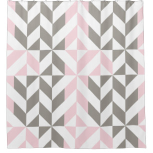 Pink and Silver Geometric ZigZag
