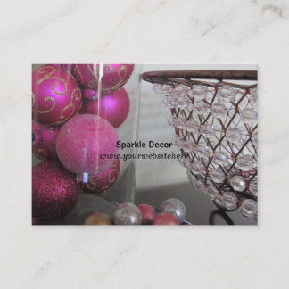 Pink and Sparkly Decor Business Card