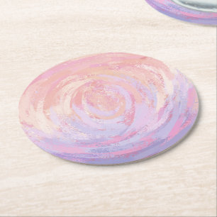 Pink and Stinky Round Paper Coaster
