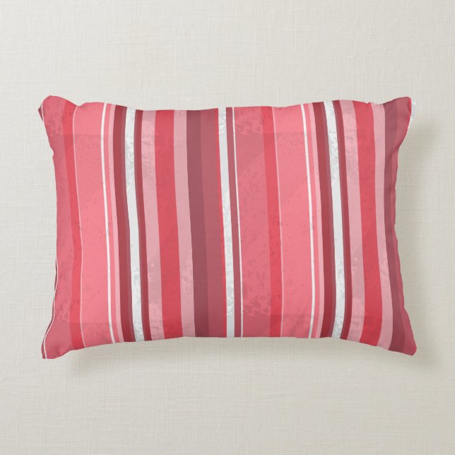 Pink and Stinky Stripes Accent Pillow (Front)