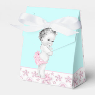 Pink and Teal Blue Baby Shower Favour Boxes