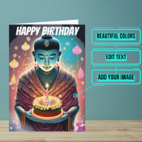 Pink and Teal Buddha Birthday