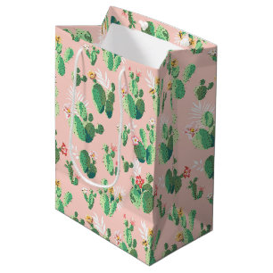Pink and Teal Cactus Southwestern Gift Bag