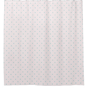 Pink and Teal Polka Dot Shower Curtain