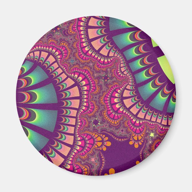 Pink and Teal Rainbow Remix Magnet (Front)