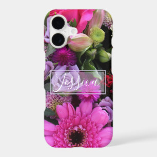 Pink and Violet Flowers Personalised