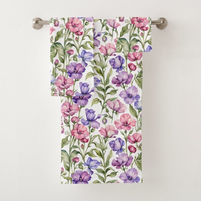 Pink and Violet Sweet Peas (En situation)