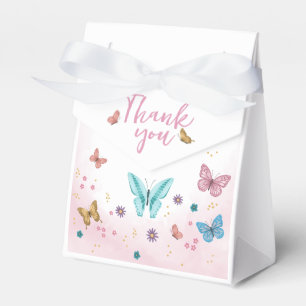 Pink and Whimsical Butterfly Baby Shower Favor Box