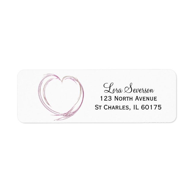 Pink and White Abstract Heart (Front)